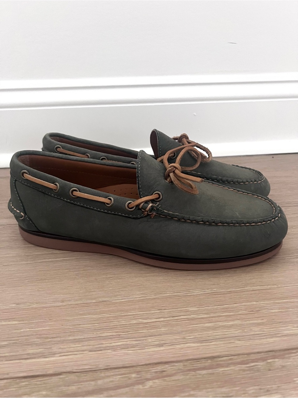 LL Bean Size 8D Signature Blue Boat Shoes Loafers Moccasins Mens Brand New